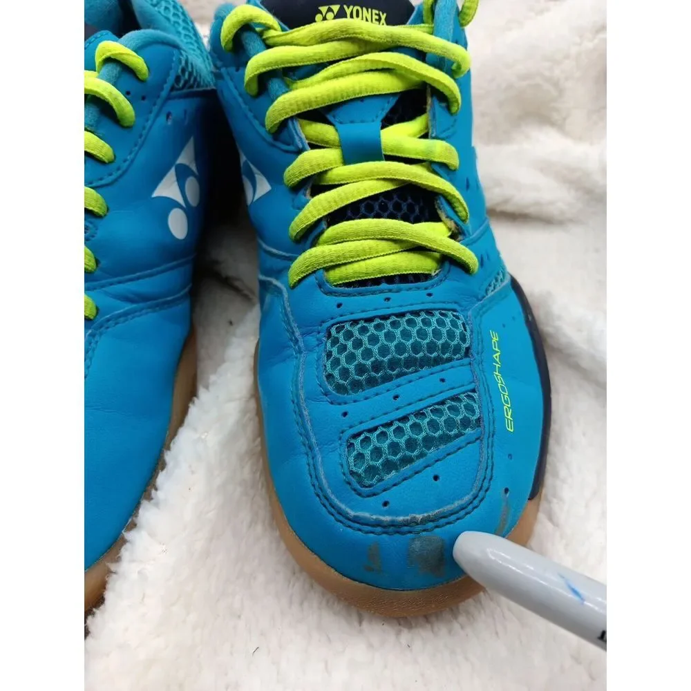 Yonex 30 power cushion badminton Woman's‎ shoes blue yellow Sz 8